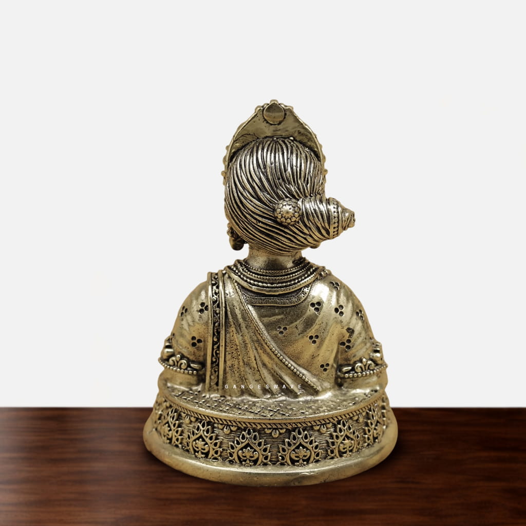 Superfine Brass Parvati Bust - 4 inches - Image 3