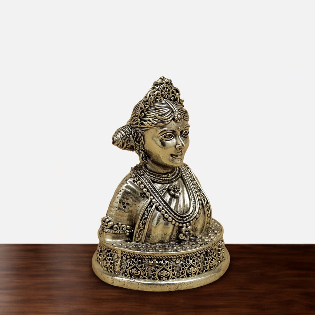 Superfine Brass Parvati Bust - 4 inches - Image 4