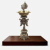 Brass Peacock Oil Lamp for Pooja & Home Decor - 12 inches