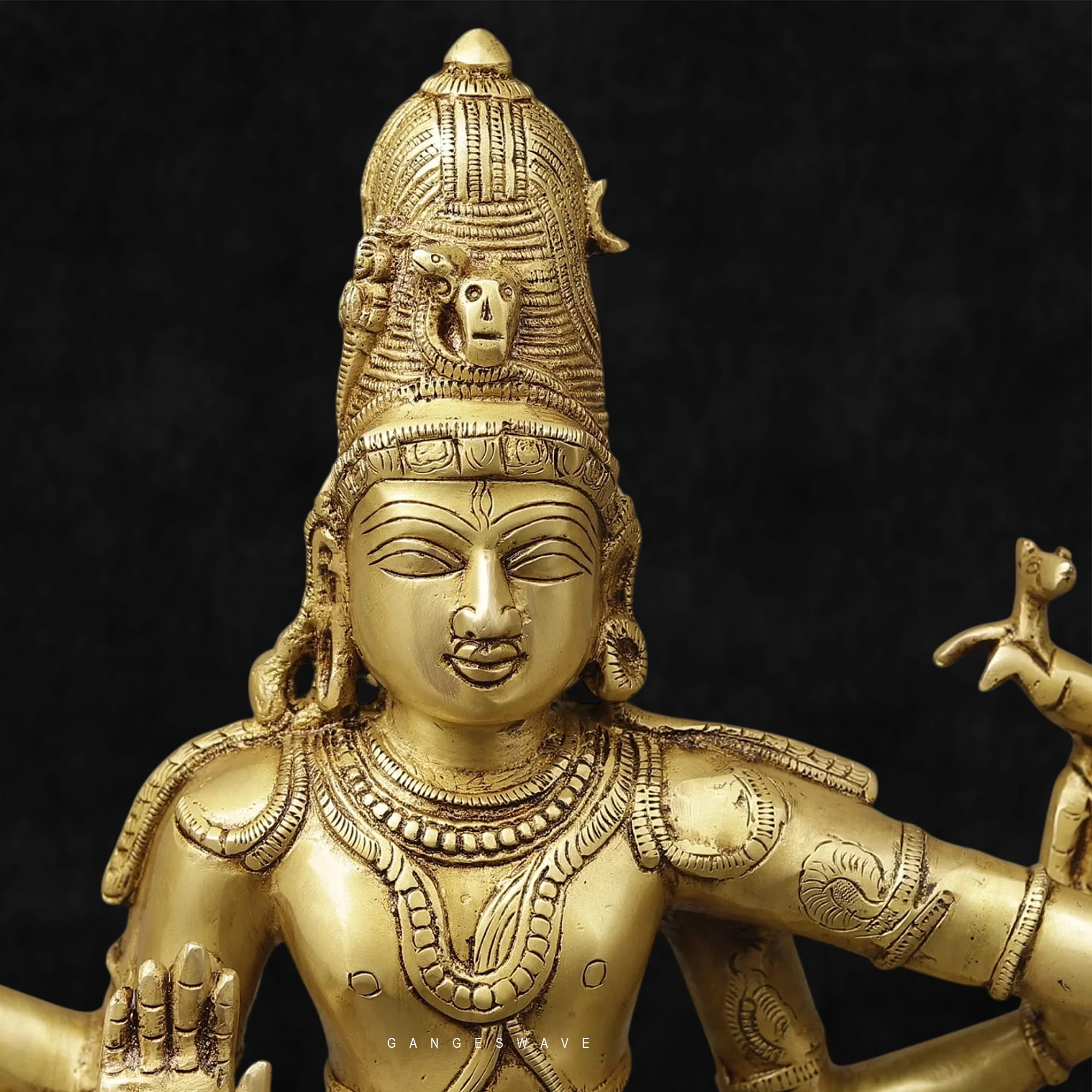 Divine Dancing Shiva and Devi Brass Sculpture - Image 6