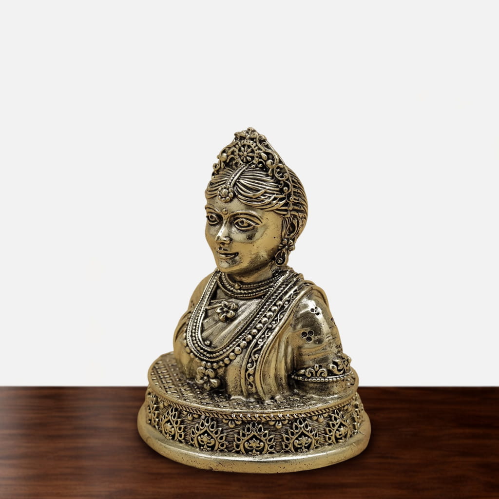 Superfine Brass Parvati Bust - 4 inches - Image 5