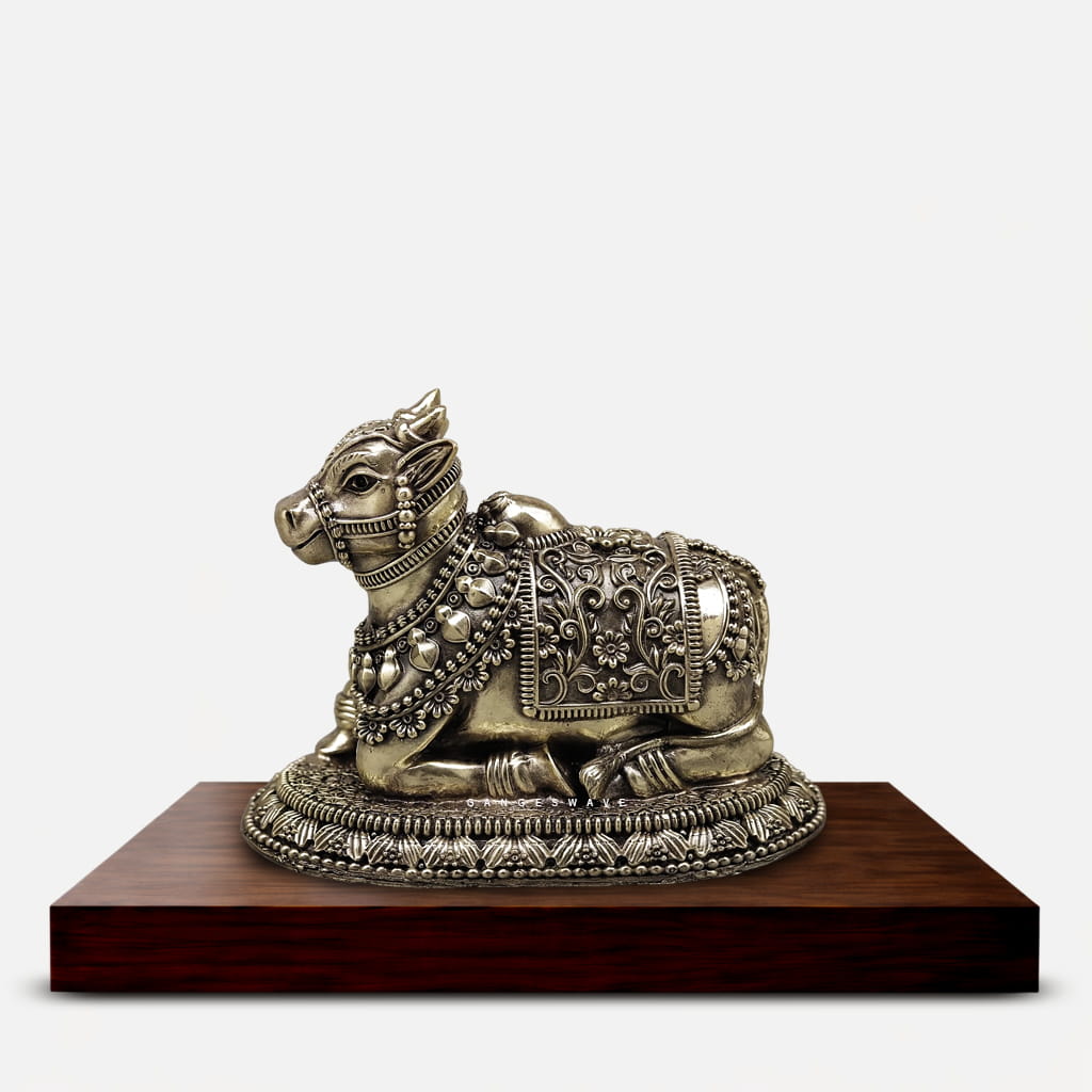 Decorative Nandi Superfine Brass Statue - 8 inches