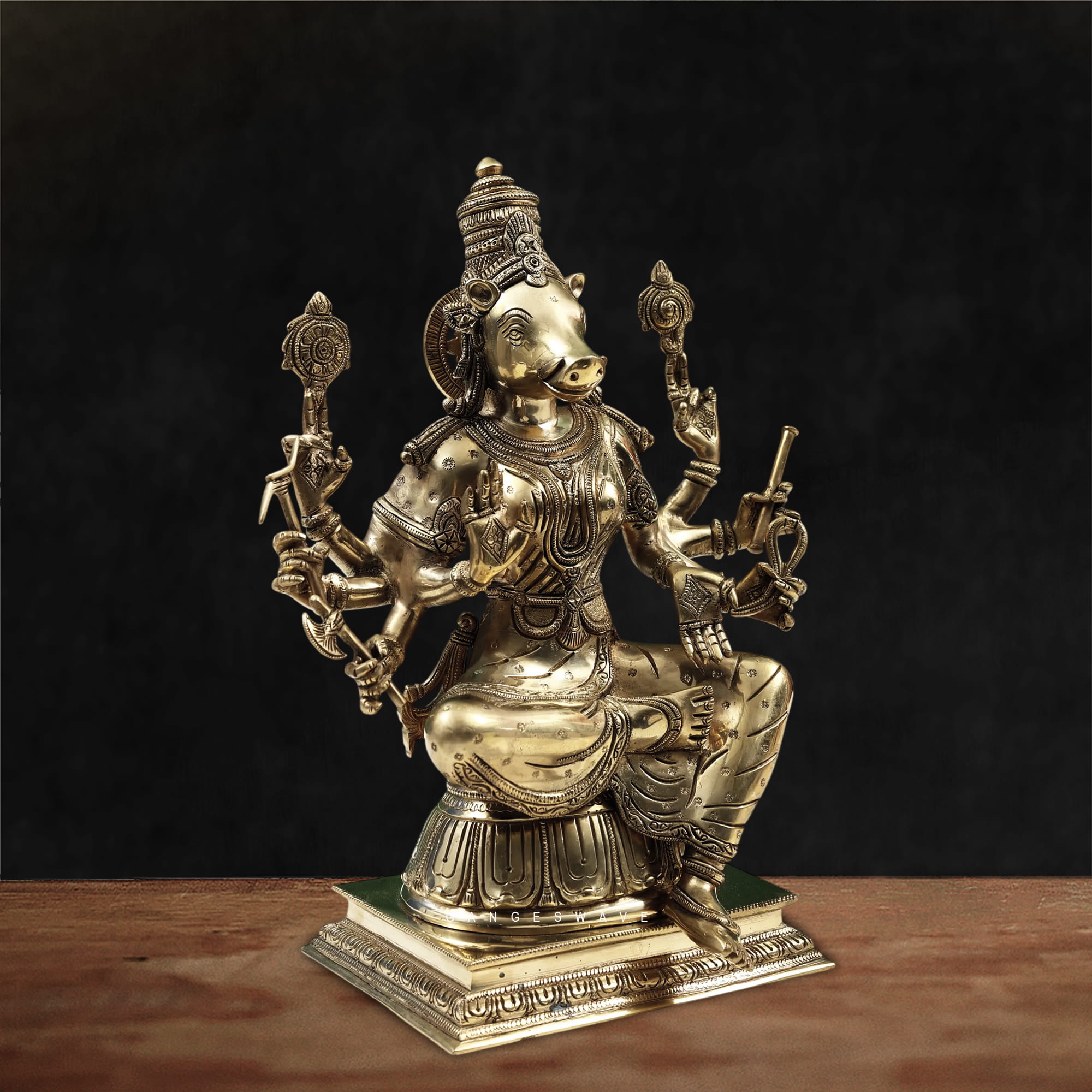 Superfine Brass Varahi Murti (Varahi Devi Idol) - 13 inches - Image 3