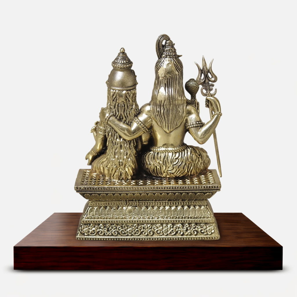 Brass Shiv Parivar Statue - 6 inches - Image 5