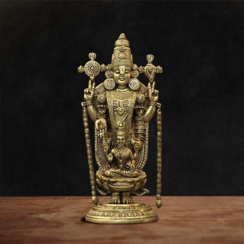 Superfine Tirupati Balaji Brass Statue - 18 inches