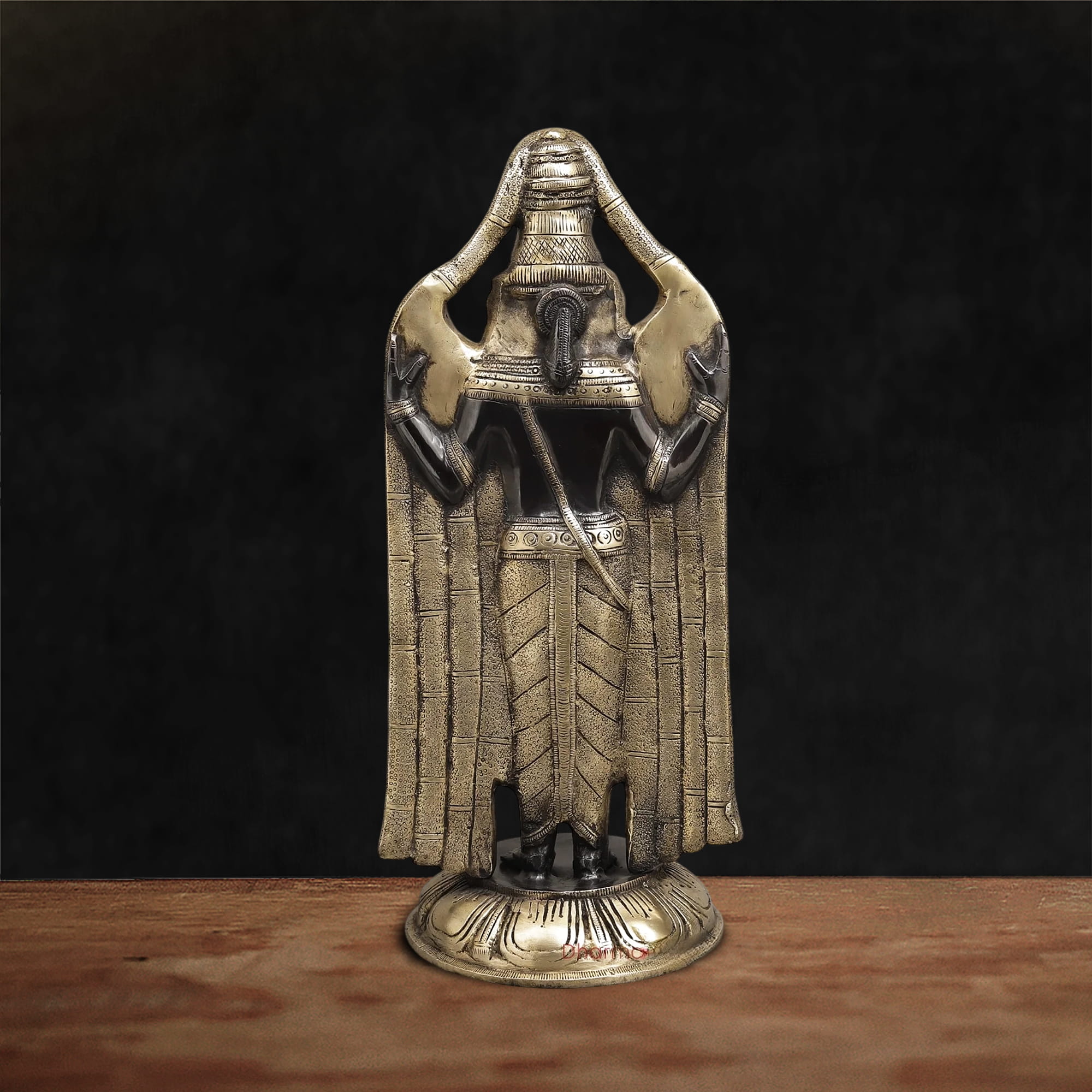 Brass Tirupati Balaji Statue in Antique Finish - 19 inches - Image 4