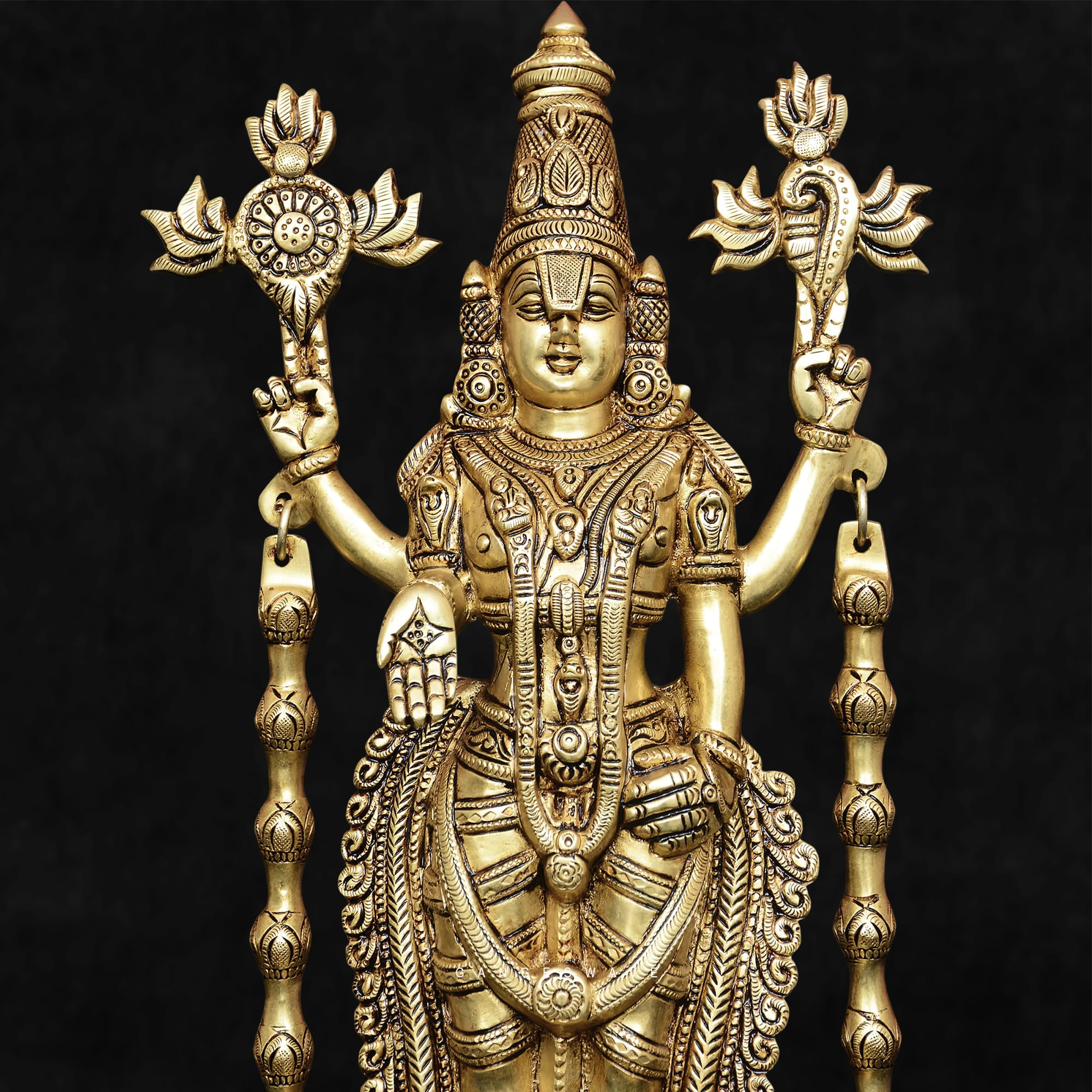 Tirupati Balaji Brass Statue - 16 inches - Image 4