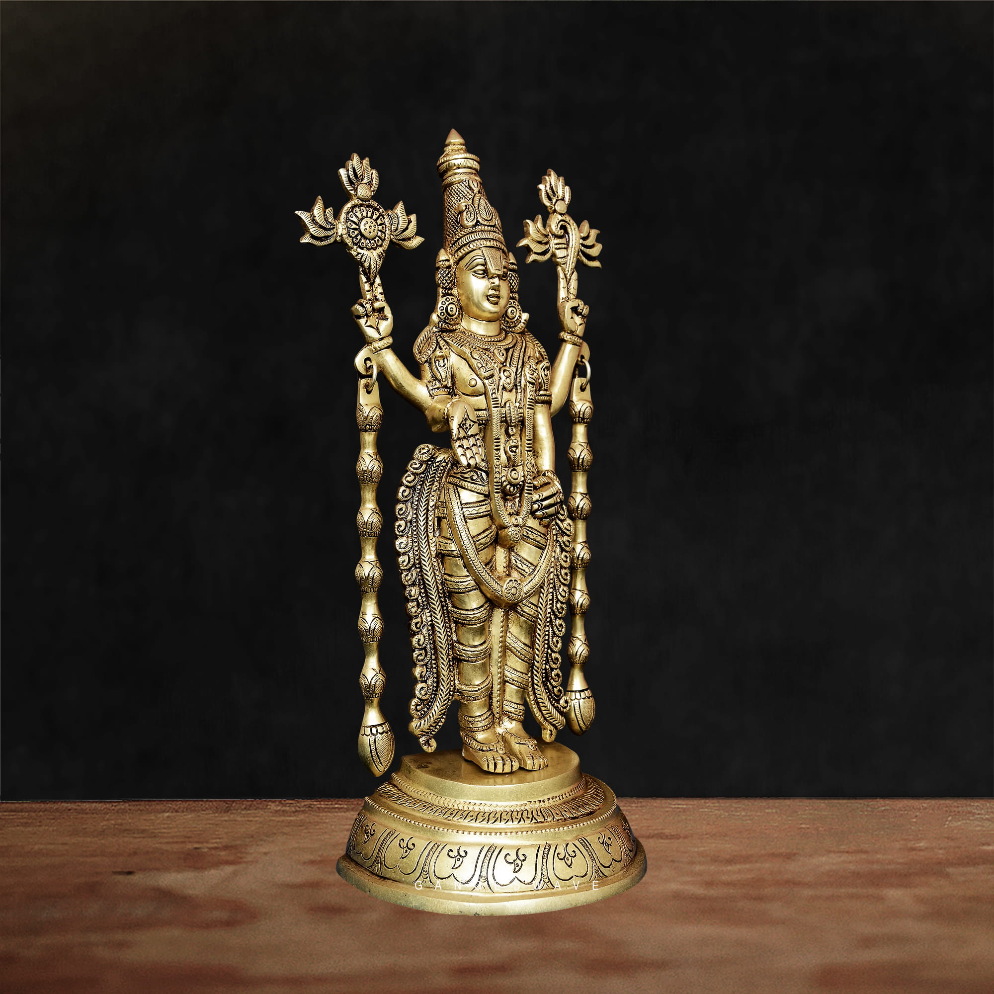 Tirupati Balaji Brass Statue - 16 inches - Image 5
