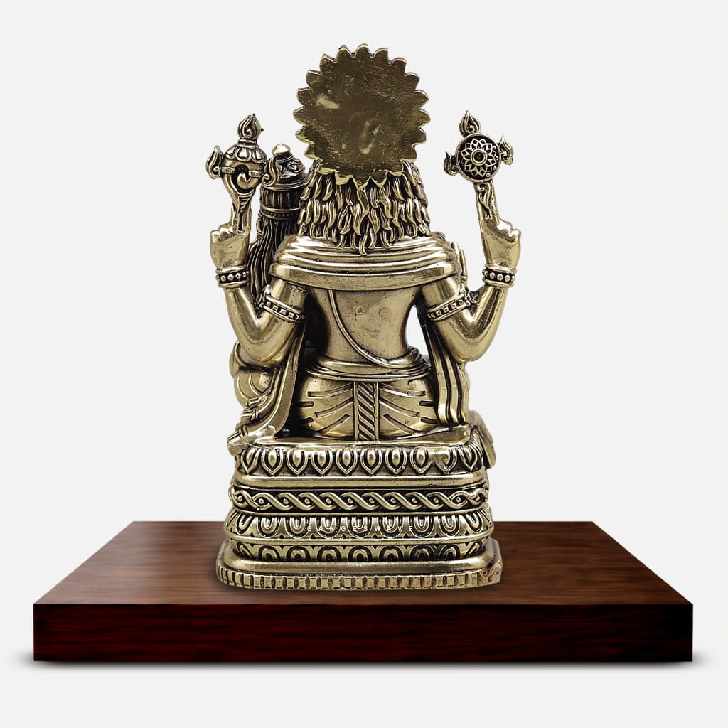 Varaha with Goddess Lakshmi Superfine Brass Idol - 8 inches - Image 2