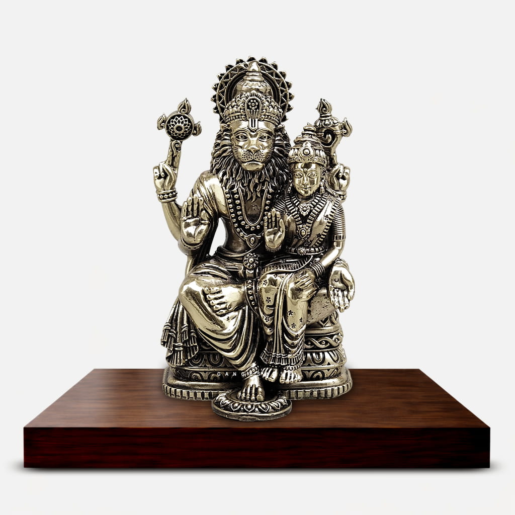 Varaha with Goddess Lakshmi Superfine Brass Idol - 8 inches