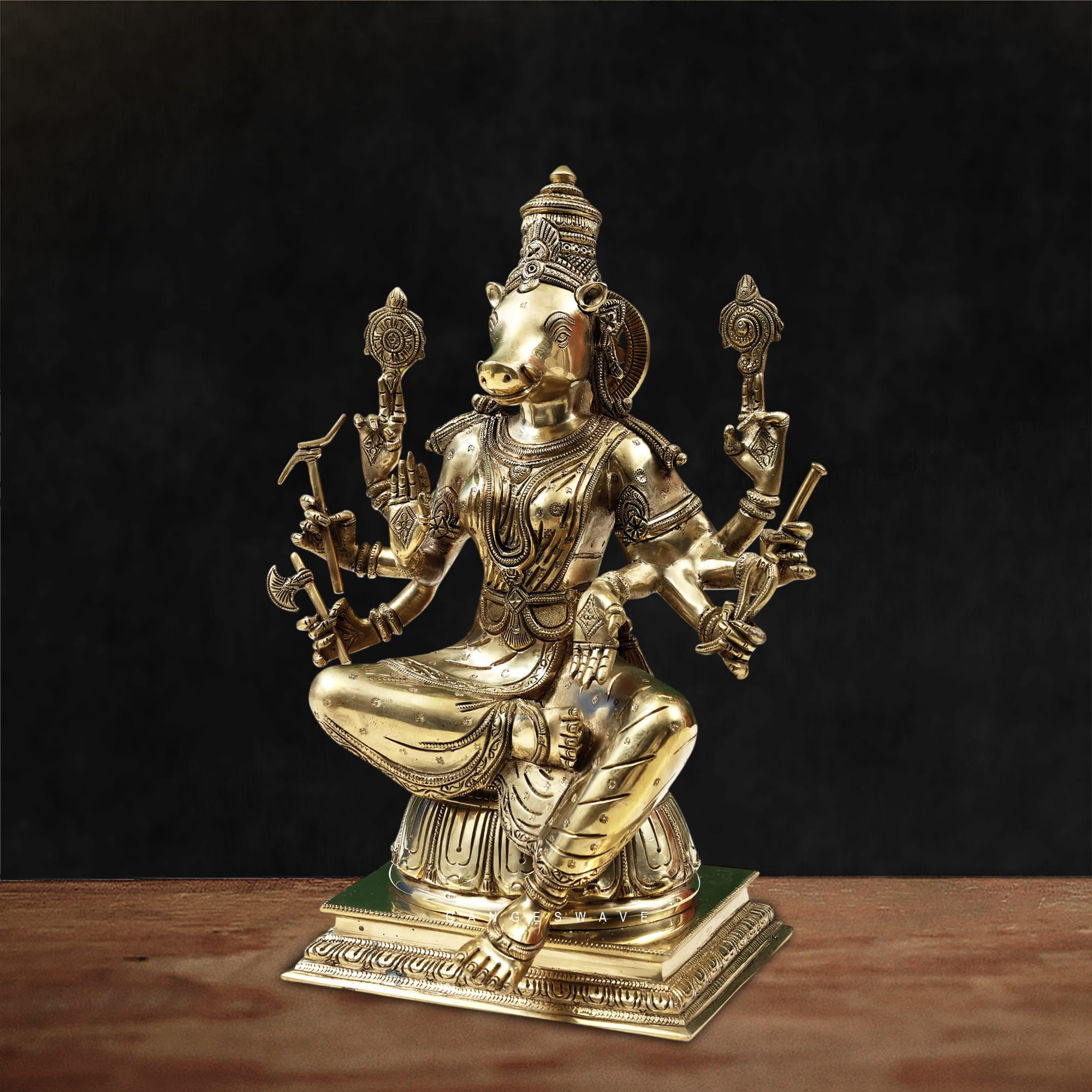 Superfine Brass Varahi Murti (Varahi Devi Idol) - 13 inches - Image 2