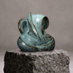 abstract-brass-ganesha-sculpture-verdigris-modern-decor