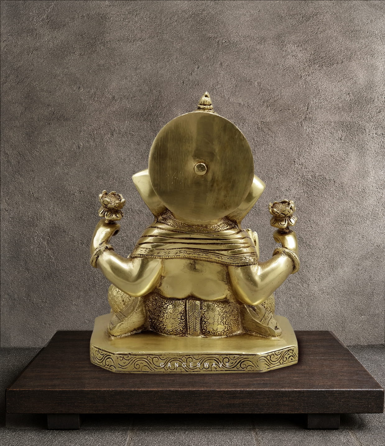 Dagru Seth Brass Ganesh Murti - 9 inches - Image 4