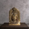 Handcrafted Solid Brass Shiva Bust Wall Sculpture with Antique Finish for Luxury Home Décor