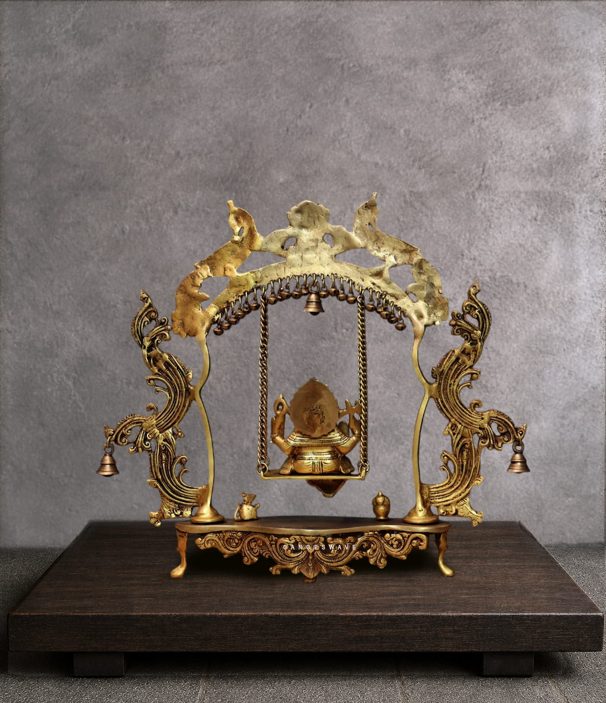Brass Ganesha Jhula Idol - 20 inches - Image 2