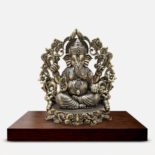 4 inches Premium Superfine Brass Ganesha Idol