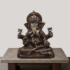 Dagru Seth Vintage Finished Brass Ganesh Murti - 9 inches