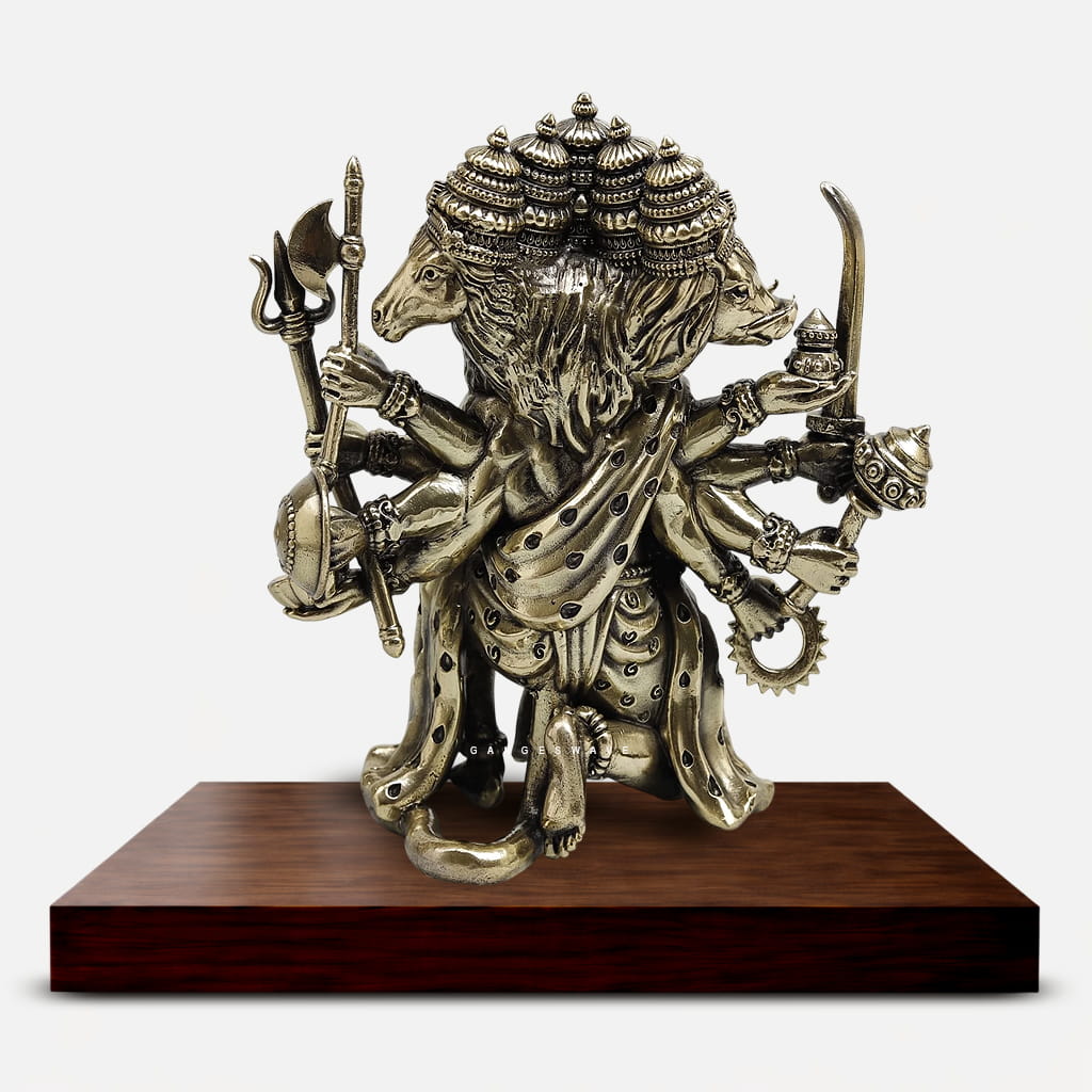 Panchmukhi Hanuman Brass Idol - 6 inches - Image 2