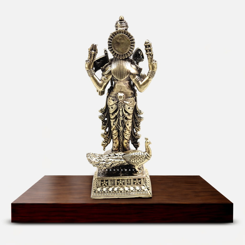 6 inches superfine brass Kartikey Idol - Image 4