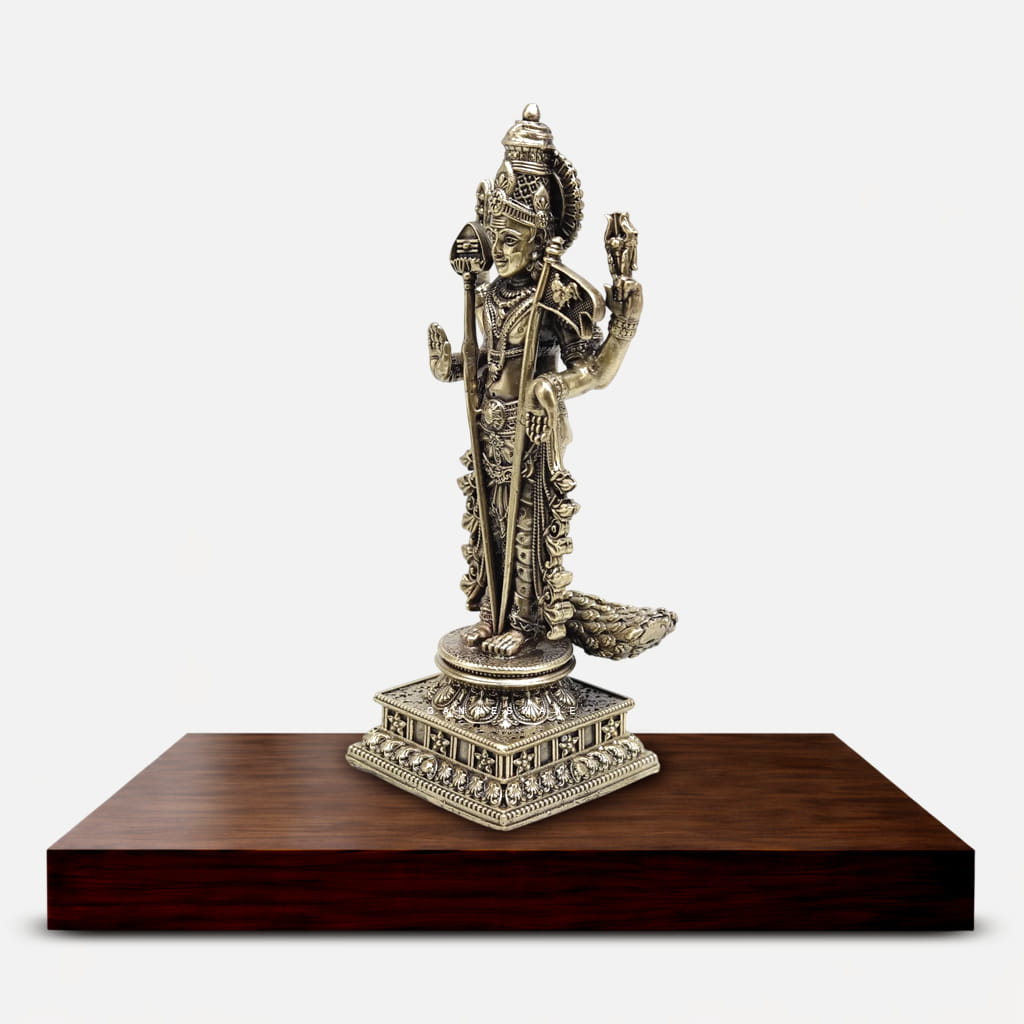6 inches superfine brass Kartikey Idol - Image 2