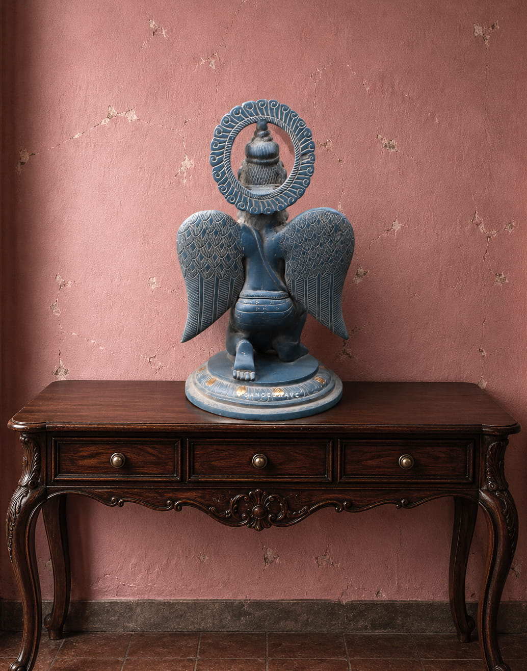 Vintage Patina Garuda Brass Idol -12 inches - Image 4
