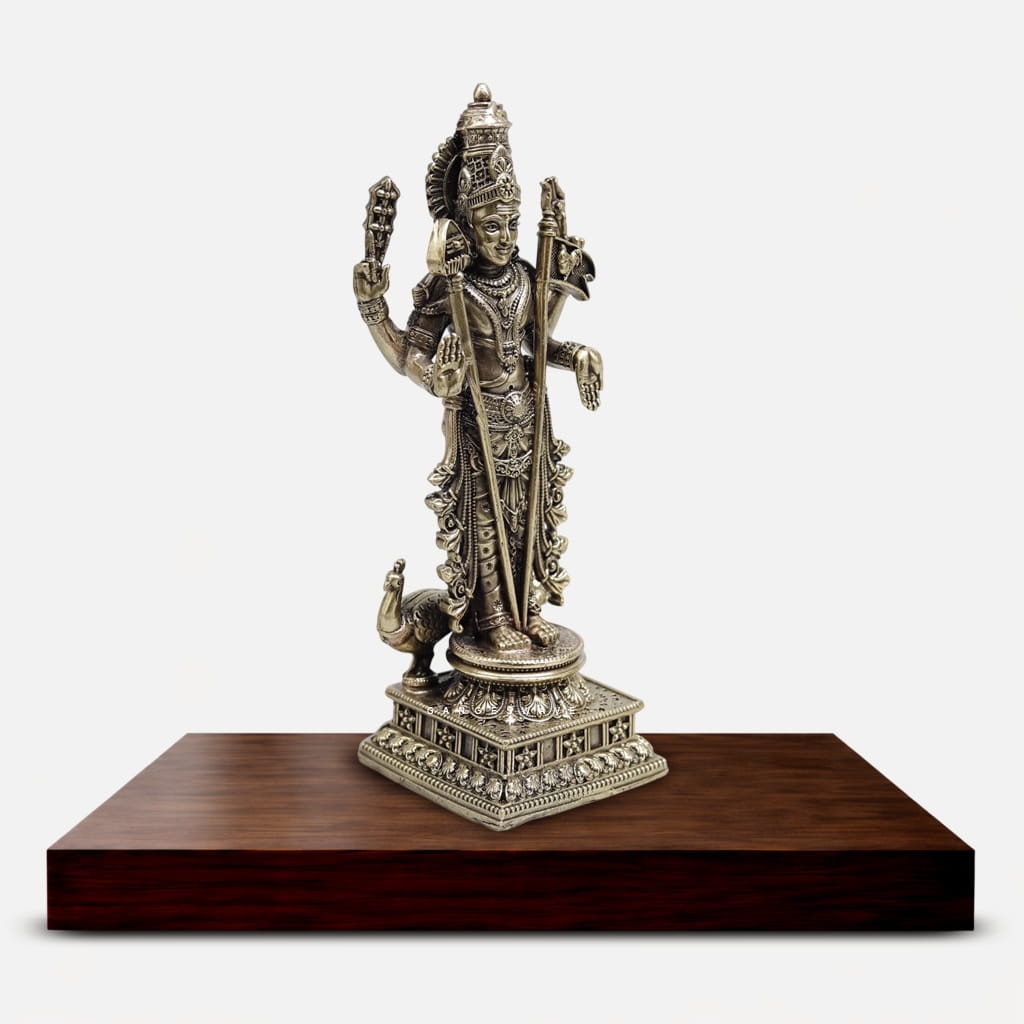 6 inches superfine brass Kartikey Idol - Image 3