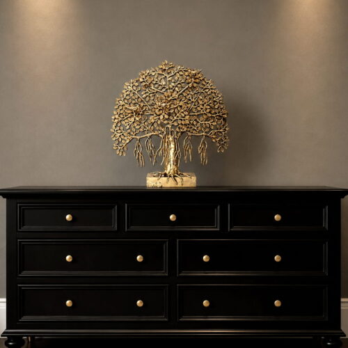 Brass Tree of Life – Kalpavriksha Vastu Decor Sculpture - 19 inches