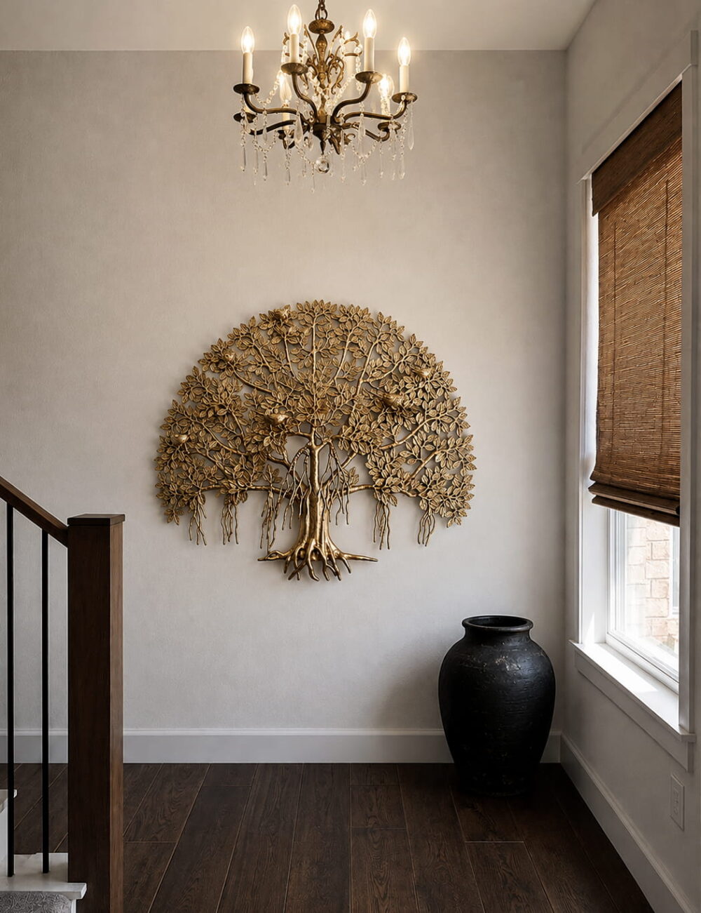 Superfine Brass KalpaVriksha (Tree of Life) with Birds Wall Decor - 36 inches