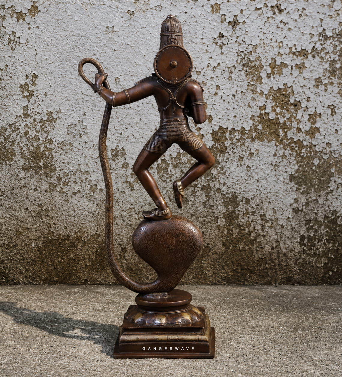 Krishna Kaliya Mardana Brass Statue - 46 inches - Image 5