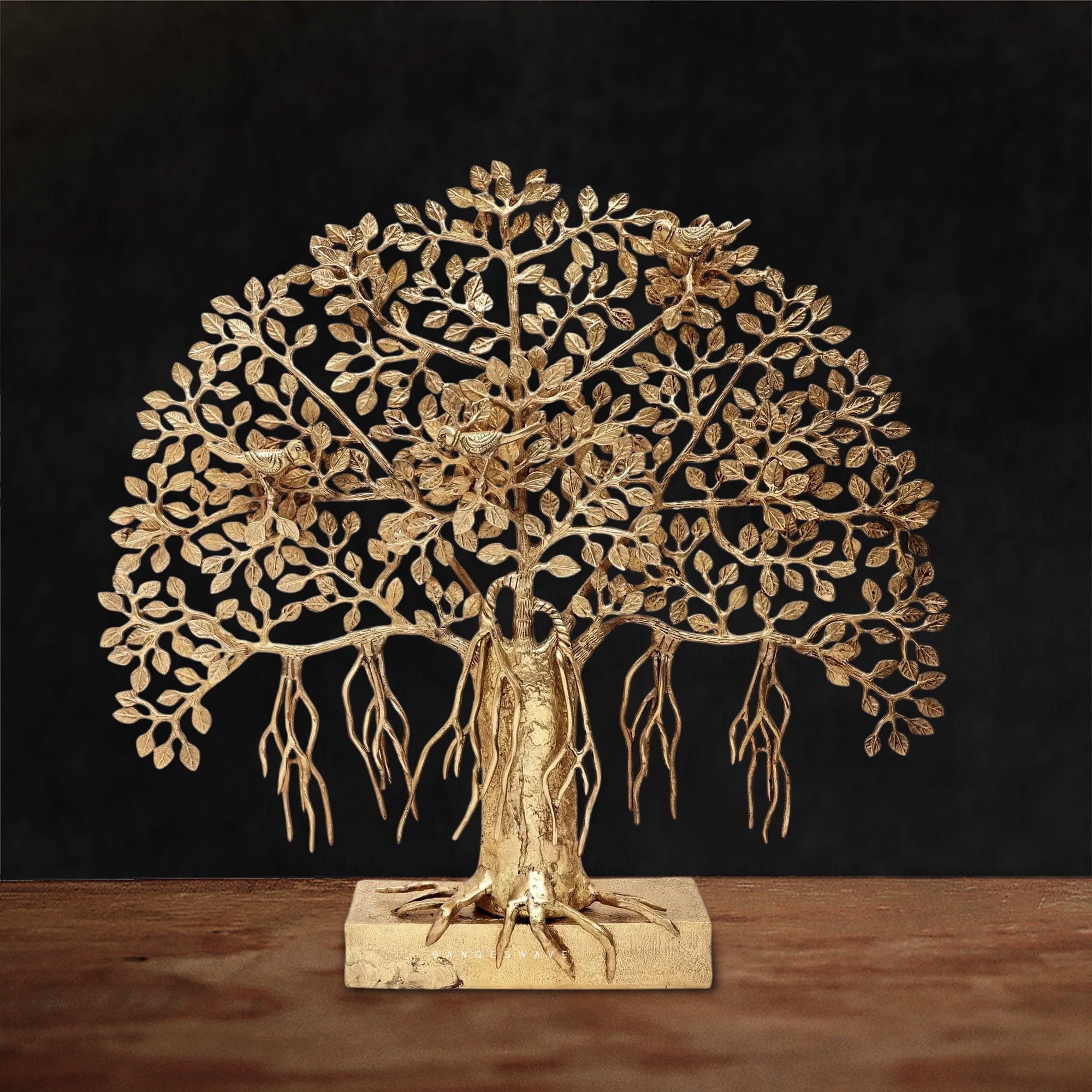 Brass Tree of Life – Kalpavriksha Vastu Decor Sculpture - 19 inches - Image 2