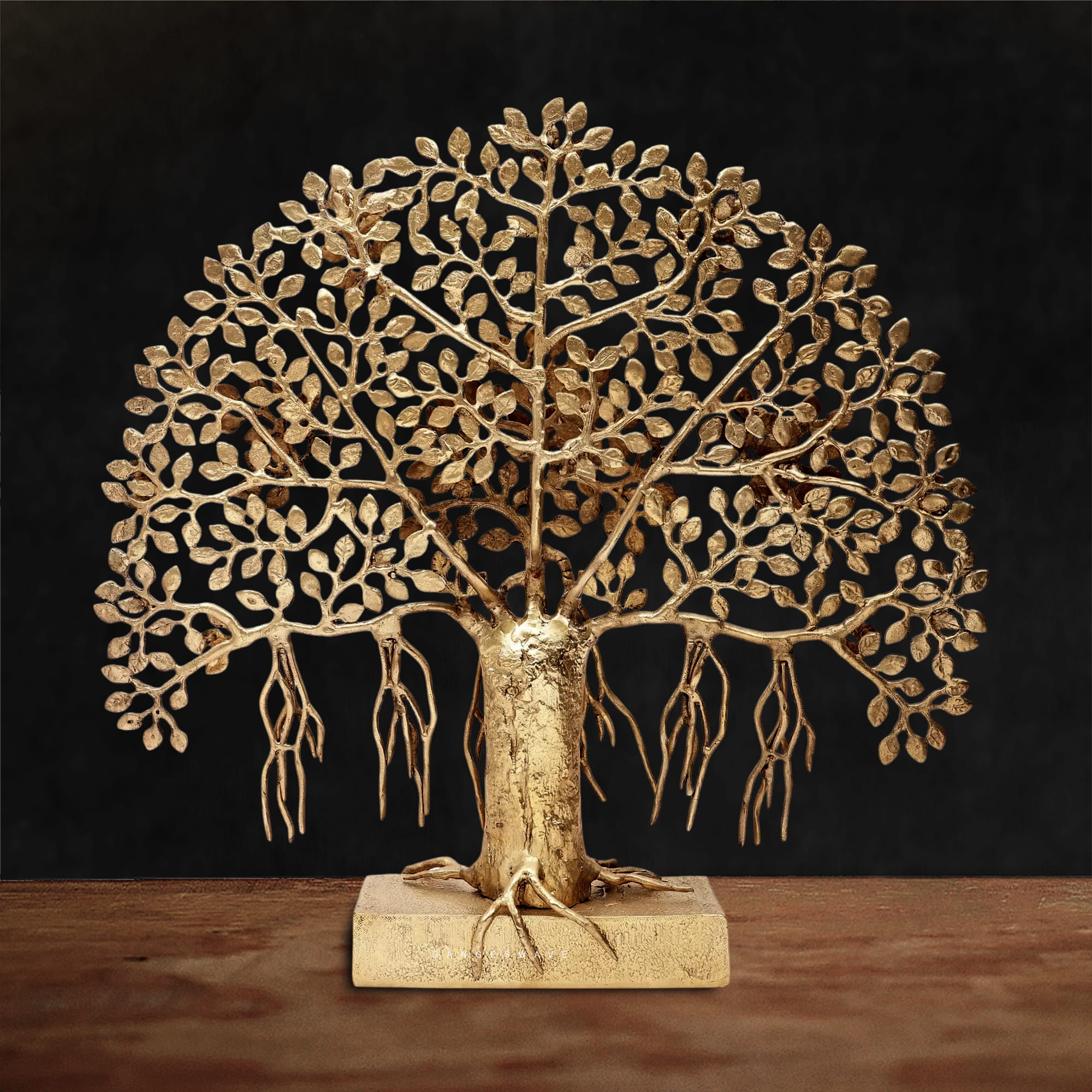 Brass Tree of Life – Kalpavriksha Vastu Decor Sculpture - 19 inches - Image 3