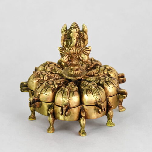 Brass Ganesh Kumkum Holder