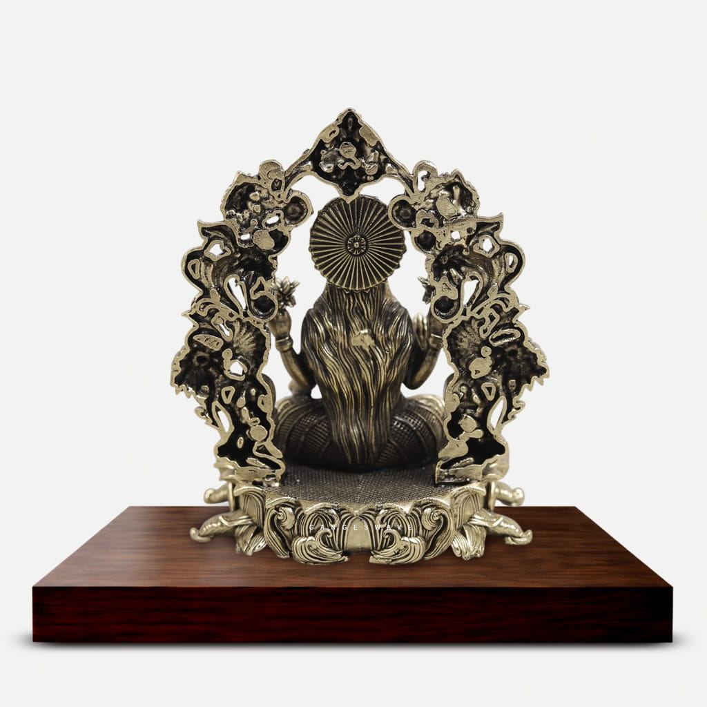 MaLakshmi Brass Idol with Frame - 5 inches - Image 4