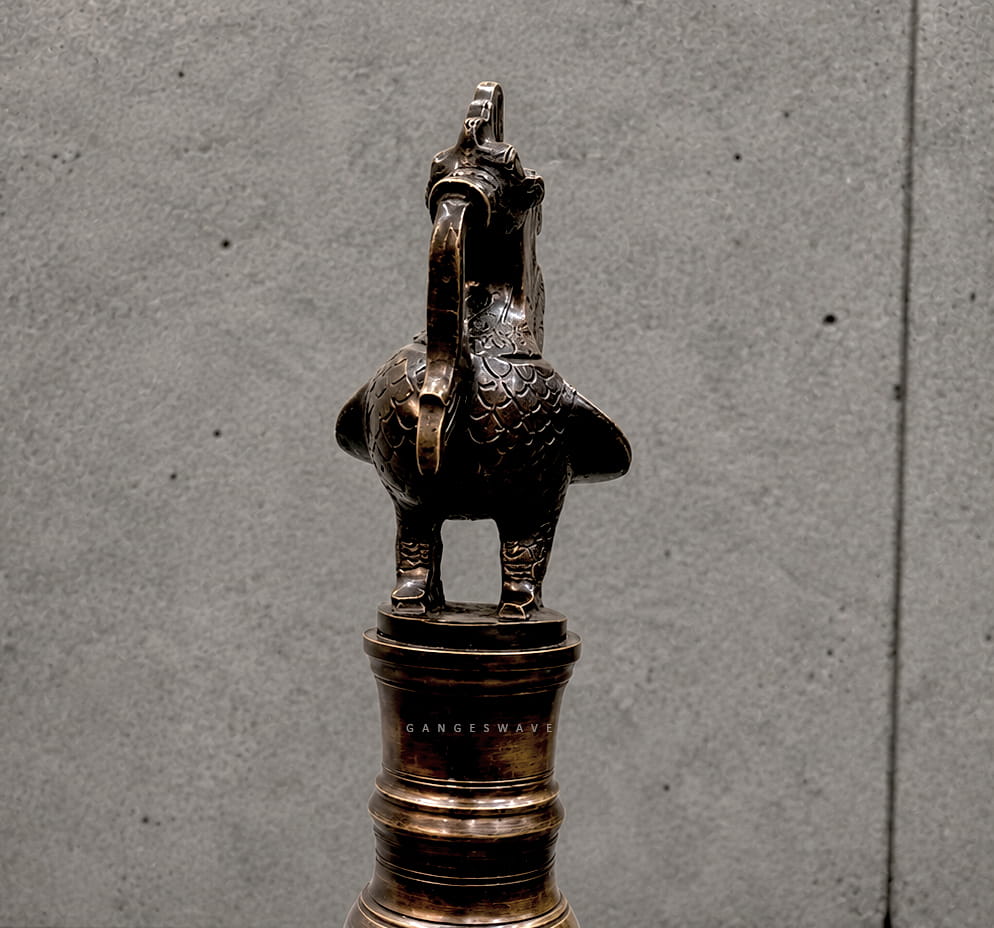 61 inches Bronze Traditional Oil Diya - Image 5