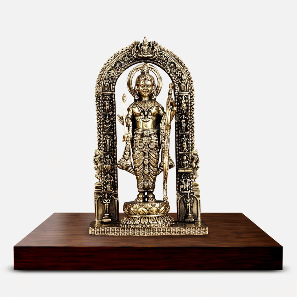Ram Lala Ayodha Temple Brass Idol - 8 inches - Image 2