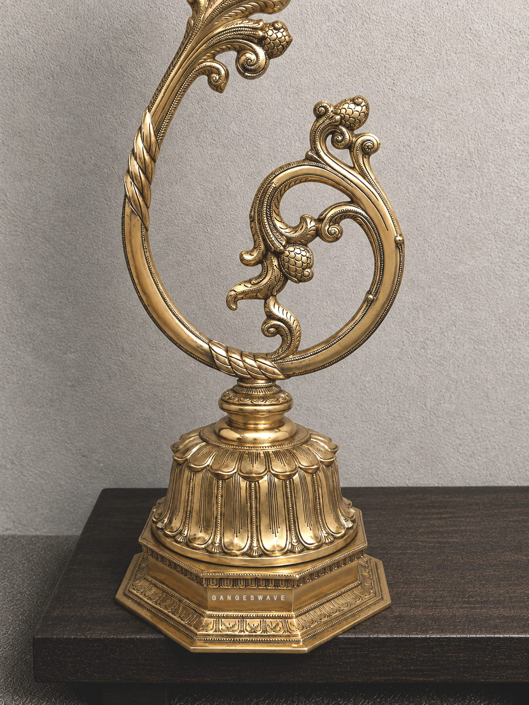 Brass Peacock Diya Stand - 57 inches - Image 4