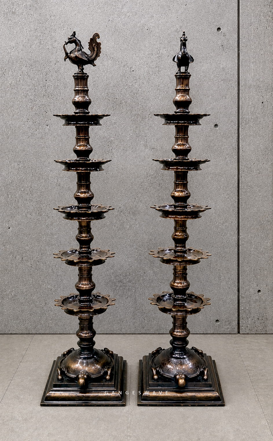 61 inches Bronze Traditional Oil Diya