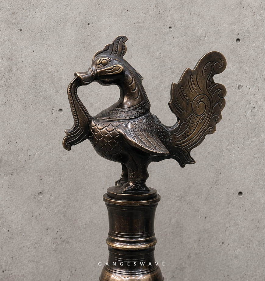 61 inches Bronze Traditional Oil Diya - Image 2