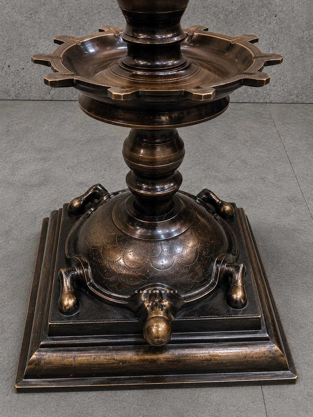 61 inches Bronze Traditional Oil Diya - Image 4