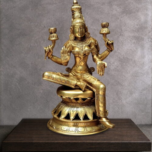 Chola Sculpted Ma Lakshmi Brass Statue