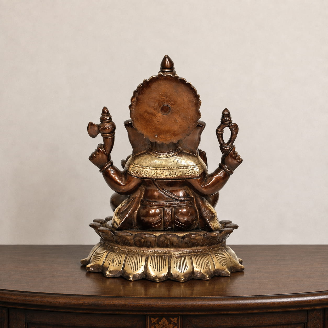 11 inches Ganesh Superfine Brass Statue for Home and Temple - Image 4