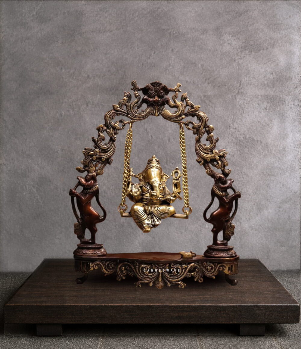 Brass Ganesha Jhula – 18 inches