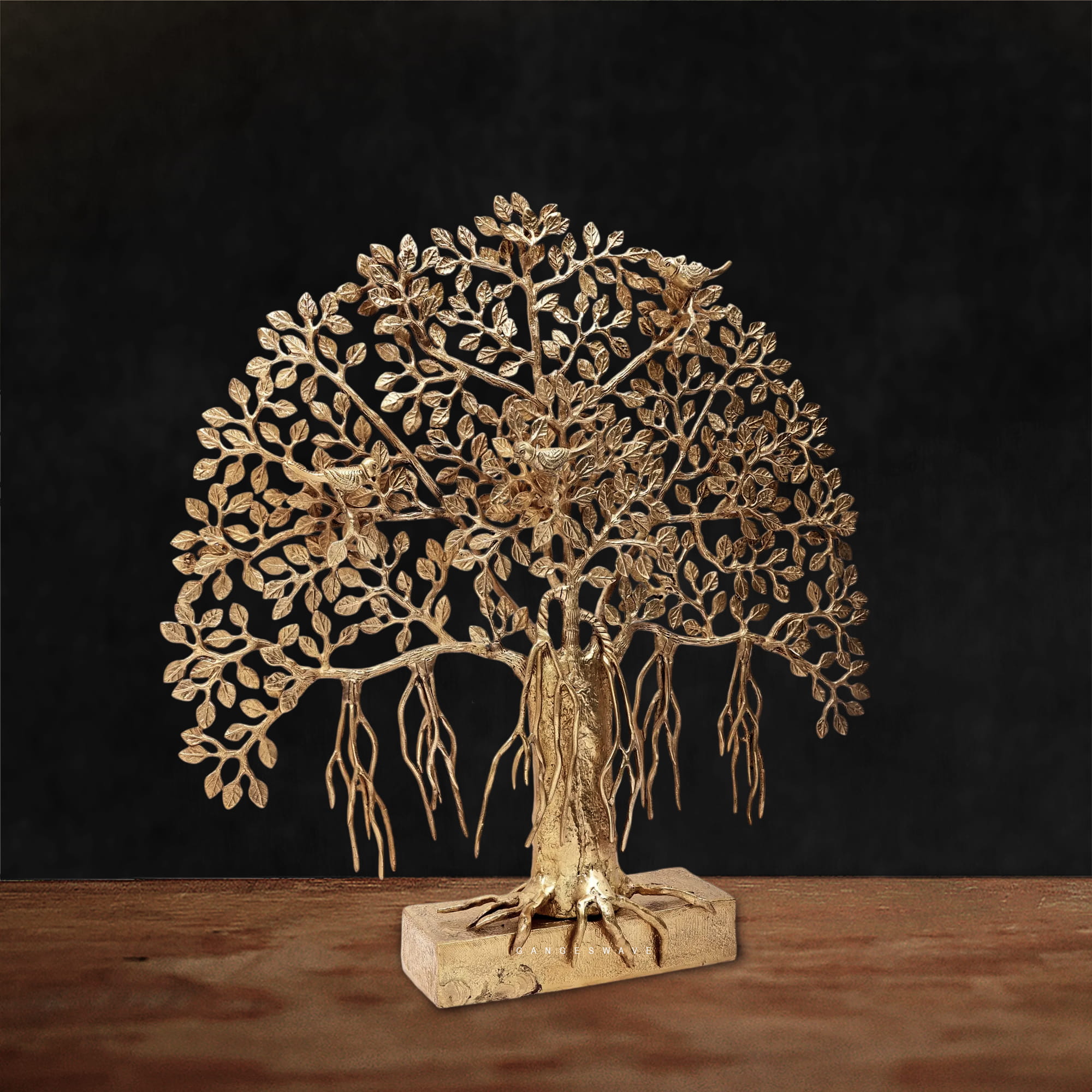 Brass Tree of Life – Kalpavriksha Vastu Decor Sculpture - 19 inches - Image 4