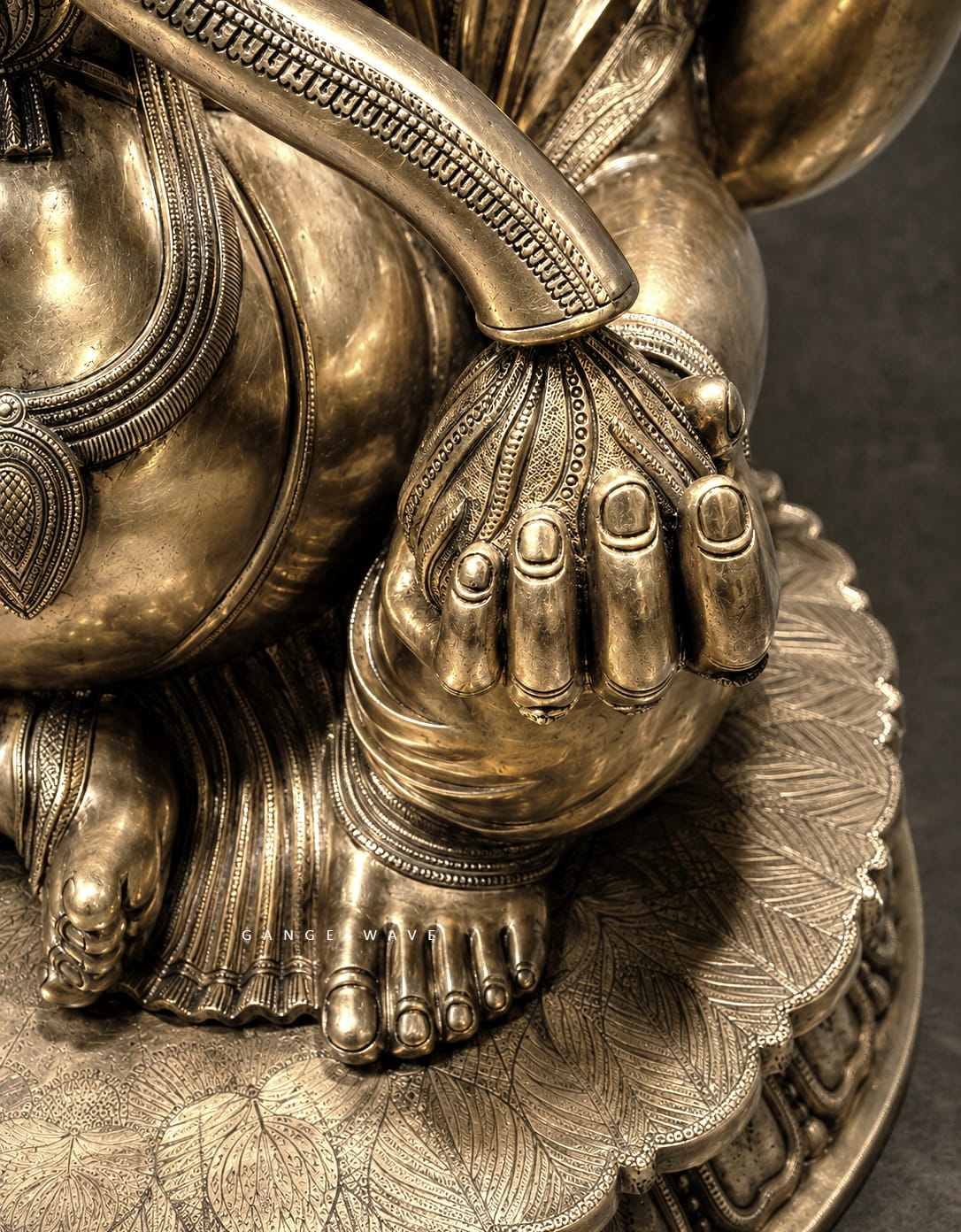 Superfine Large Pagdi Ganesh Murti - 46 inches - Image 7