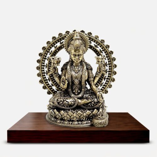 Ma Lakshmi Brass Idol with Frame - 4 inch