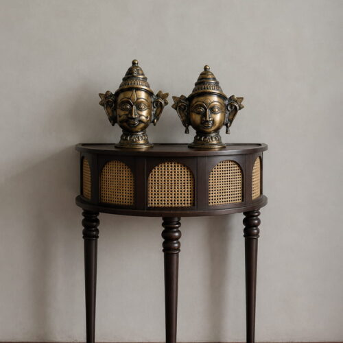 Shiva Gauri Brass Mukhalingam Mask - 9.5 inches