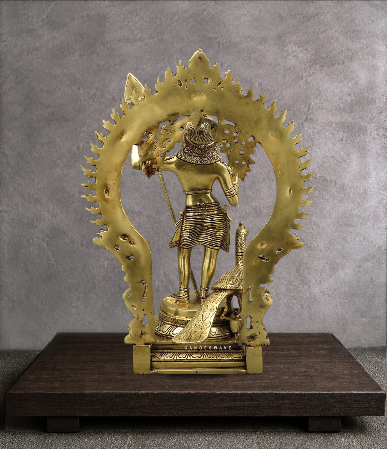 Murugan Brass Idol with Prabhavali - 16.5 inches - Image 8