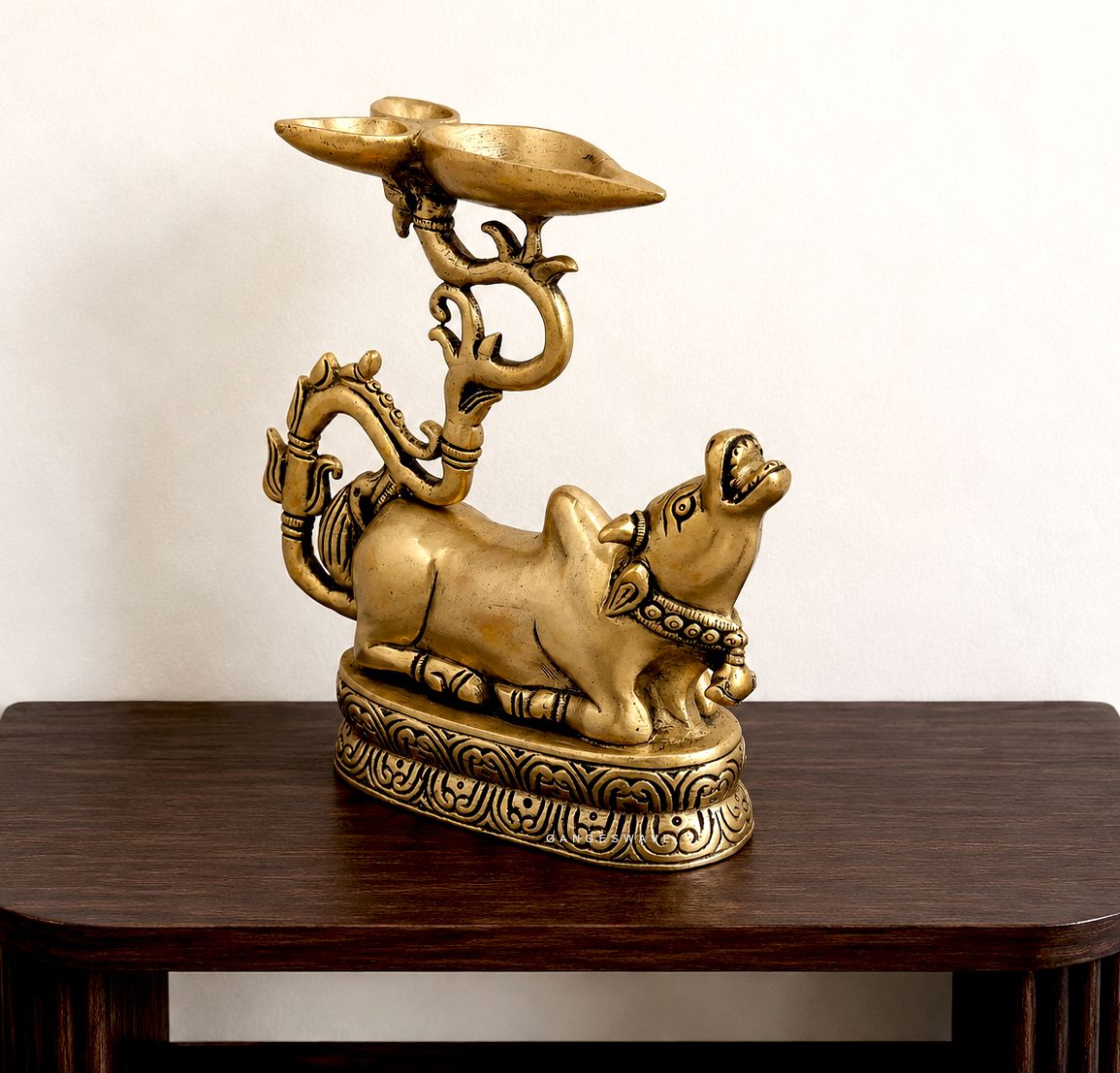 Brass Nandi Diya - 7 inch - Image 5