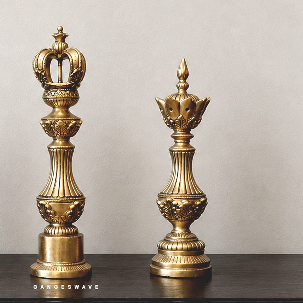 Decorative Brass Chess Pieces – Luxury Ornamental Tabletop Décor - Image 4