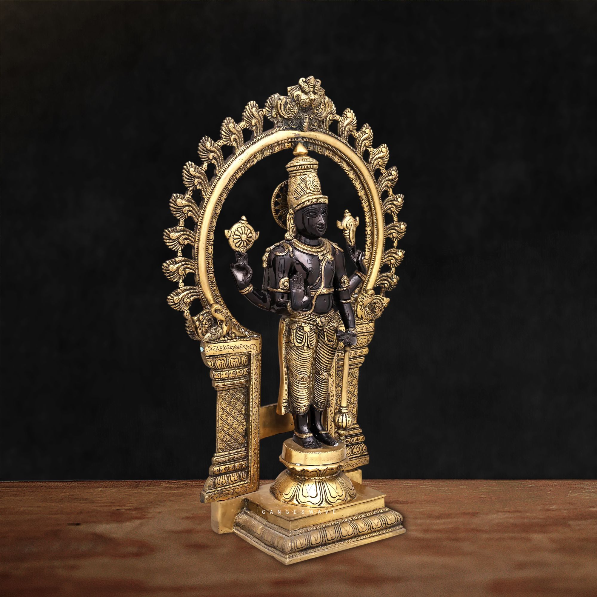 Murugan Premium Antique Finish Brass Statue - 21 inches - Image 2